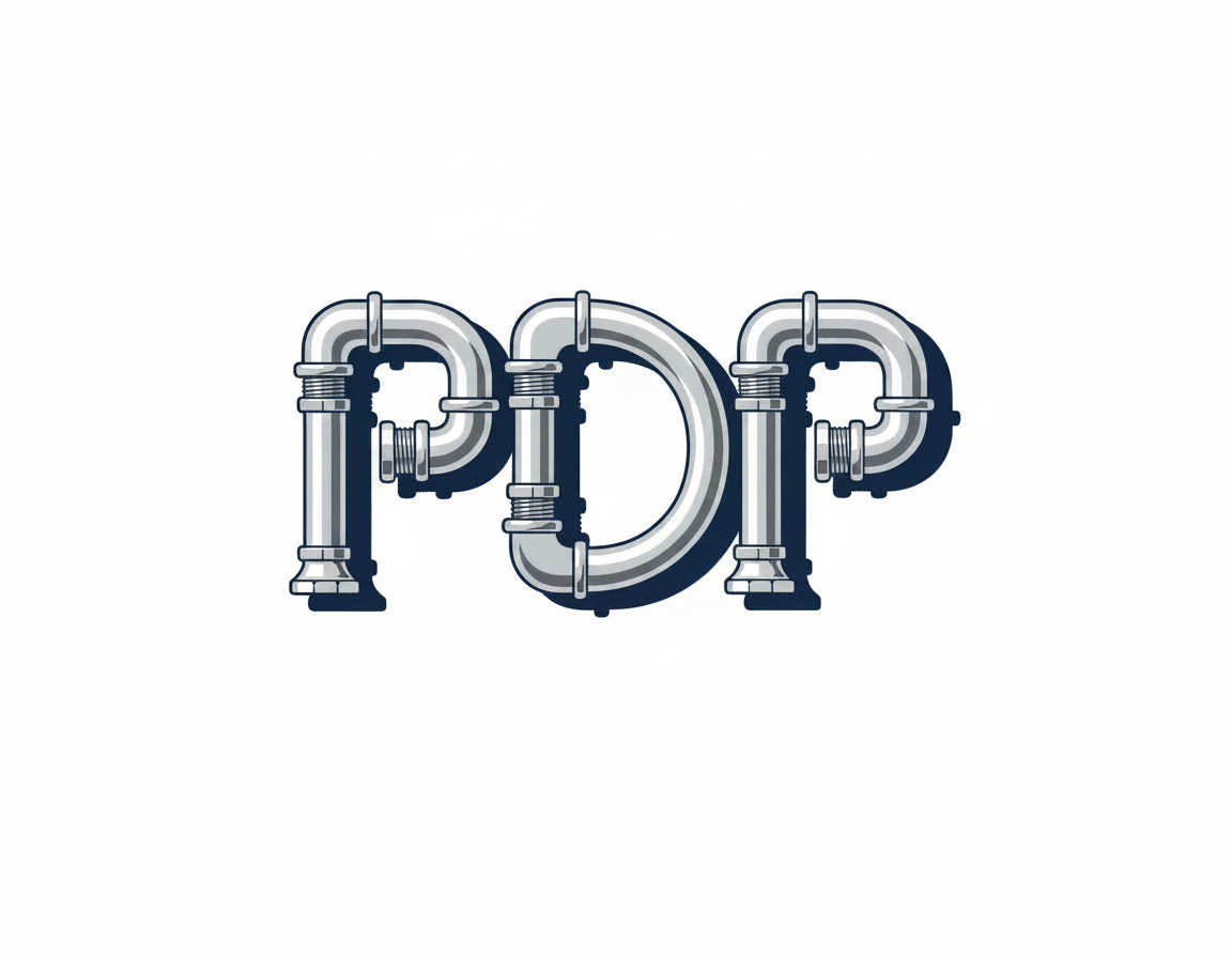 Option C – PDP Block Wordmark logo concept