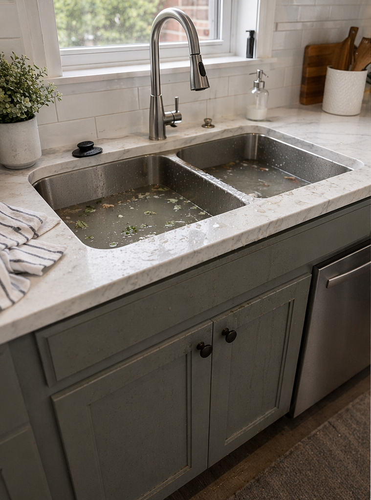 Before: Kitchen Sink Drain Cleaning Oshawa